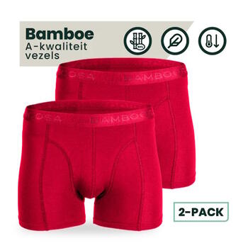 Bamboosa Lewis Rot Bambus Boxershort