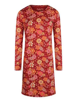 Charlie Choe Flower Power Rot Nachtkleid