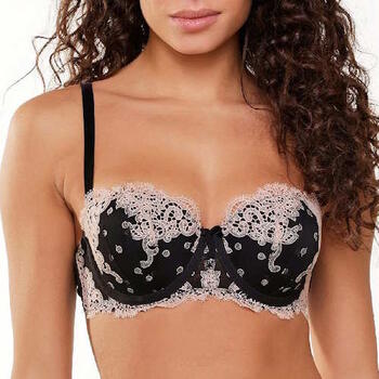 LingaDore black and cream Schwarz Vorgeformter BH