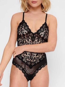 LingaDore Low Back Body Schwarz Korselett