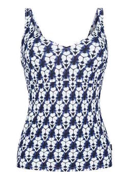 Rosa Faia Bademode Noemi Blau/Weiß Tankini Top