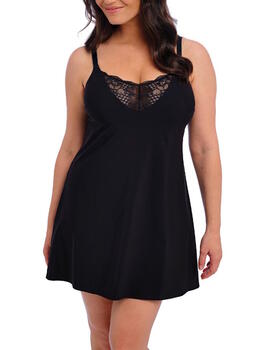 Fantasie-Dessous Reflect Schwarz Slipdress