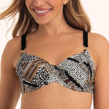 Anita Bademode Smilla Schwarz/Print Unwattierter Bikini BH