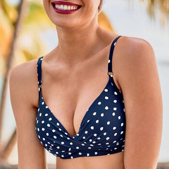 Rosa Faia Bademode Maja Navy-Blau/Weiß Gemoldefer Bikini BH
