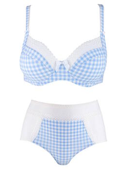 Louisa Bracq So Vichy Blau/Weiß Set