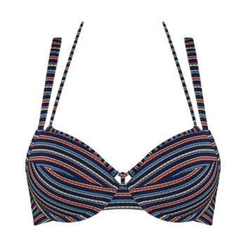 Marlies Dekkers Bademodesample Holi Vintage Blau/Print Push Up Bikini BH