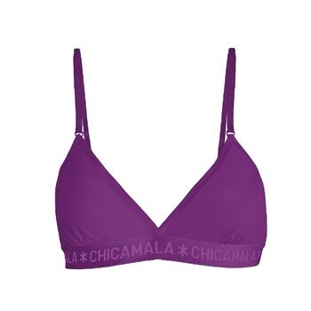 Chicamala Solid Violett Nicht geformter BH