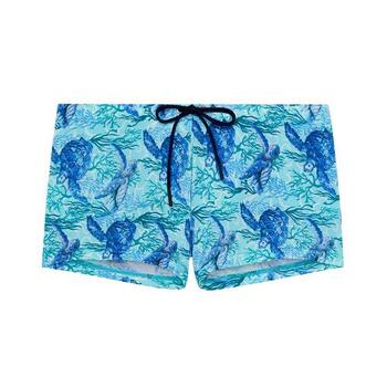 HOM Bademode Tartane Blau Schwimmboxer