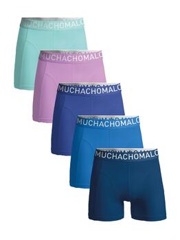 Muchachomalo Solid  Blau Baumwoll-Boxershort
