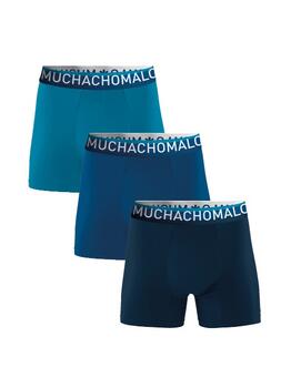 Muchachomalo Solid  Blau Baumwoll-Boxershort