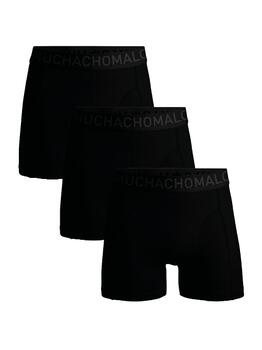 Muchachomalo Solid  Schwarz Sport Boxershort