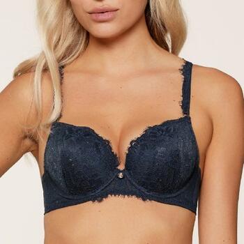 LingaDore Sparkling Blue Navy-Blau Push Up BH