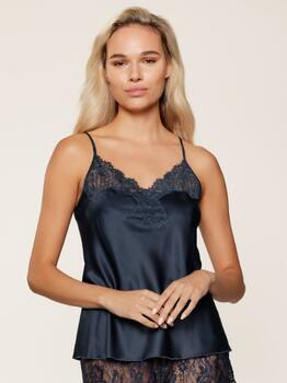 LingaDore Sparkling Blue Navy-Blau Slipdress