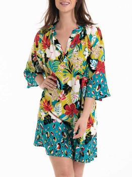 Rosa Faia Bademode Manihi Türkis Strandkleid