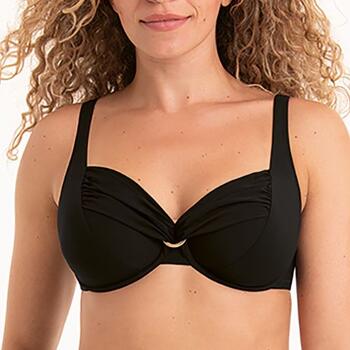 Rosa Faia Bademode Hermine Schwarz Unwattierter Bikini BH