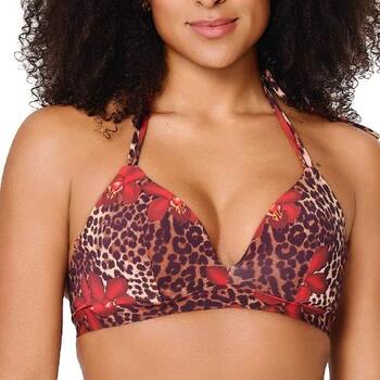 LingaDore Strand Leopard Flower Rot Gemoldefer Bikini BH
