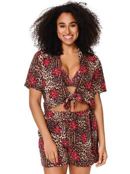 LingaDore Strand Leopard Flower Rot Strandkleidung