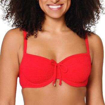 LingaDore Strand Stand Out Rot Unwattierter Bikini BH