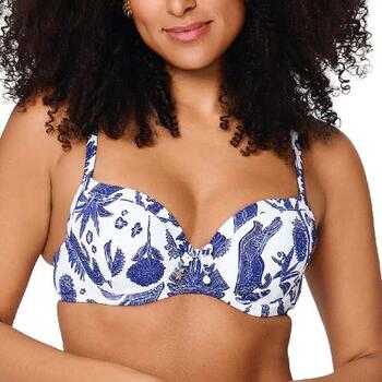 LingaDore Strand Under The Greek Sun Blau/Weiß Gemoldefer Bikini BH