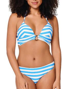 LingaDore Strand Summer Stripes Weiß/Blau Set