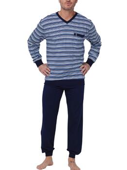 Robson Heren Navy-Blau Pyjama