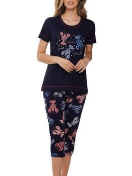 Rebelle Dames Navy-Blau Pyjama