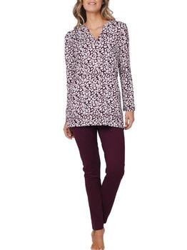 Pastunette Dames Dunkelrot Pyjama