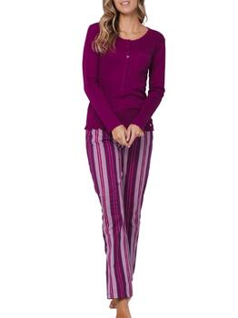 Rebelle Dames Dunkelrot Pyjama