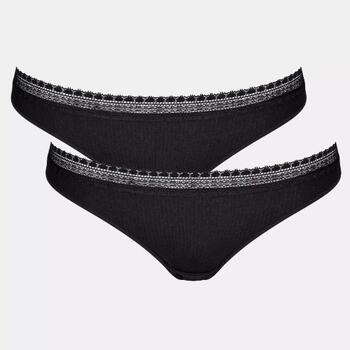 Sloggi GO Ribbed Schwarz Brasilianischer Slip