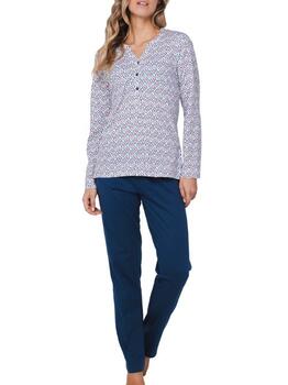 Pastunette Dames Blau Pyjama