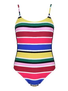 Naturana Badmode Dames Pink/Grün Badeanzüge