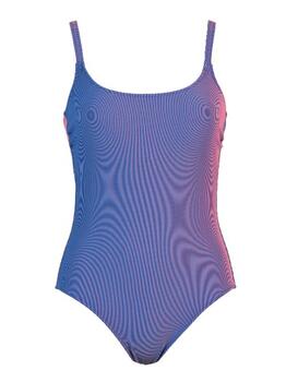 Naturana Badmode Dames Blau/Pink Badeanzüge