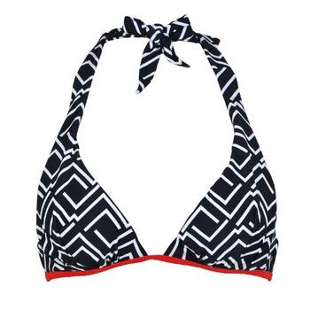 Naturana Badmode Dames Schwarz/Weiß Gemoldefer Bikini BH