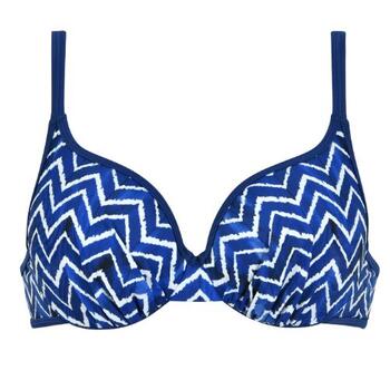 Naturana Badmode Dames Blau/Weiß Gemoldefer Bikini BH
