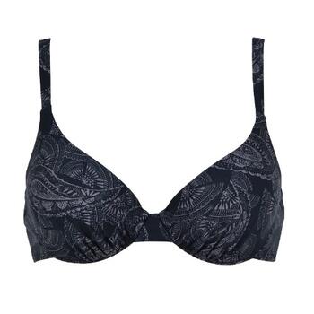 Naturana Badmode Dames Schwarz/Braun Gemoldefer Bikini BH