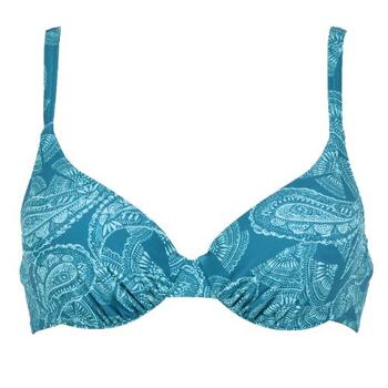 Naturana Badmode Dames Blau/Grün Gemoldefer Bikini BH