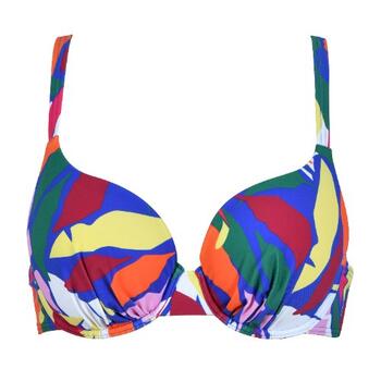 Naturana Badmode Dames Pink/Grün Gemoldefer Bikini BH