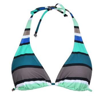 Naturana Badmode Dames Schwarz/Khaki Gemoldefer Bikini BH