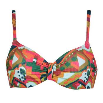 Naturana Badmode Dames Rot Unwattierter Bikini BH