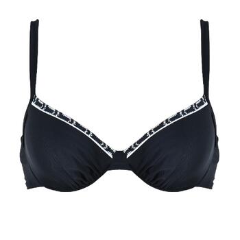 Naturana Badmode Dames Schwarz/Weiß Gemoldefer Bikini BH