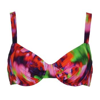 Naturana Badmode Dames Rot/Pink Unwattierter Bikini BH