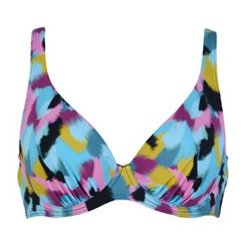 Naturana Badmode  Schwarz/Mehrfarbig Unwattierter Bikini BH