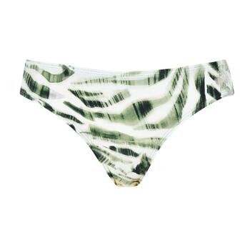 Naturana Badmode Dames Grün/Weiß Bikini Slip