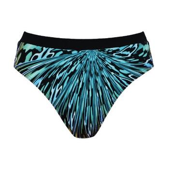 Naturana Badmode Dames Schwarz/Mehrfarbig Bikini Slip