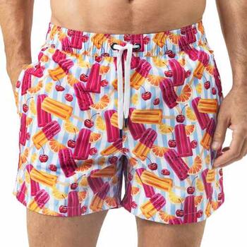 Mey Heren Swimwear Blau/Weiß Badehose