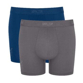 Sloggi Men SLG Base Grau/Blau Baumwoll-Boxershort