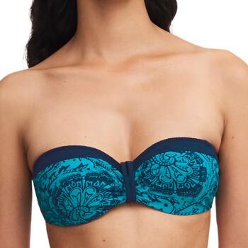 Chantelle Badmode Flowers Blau Unwattierter Bikini BH