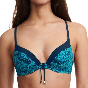 Chantelle Badmode Flowers Blau Push Up Bikini BH
