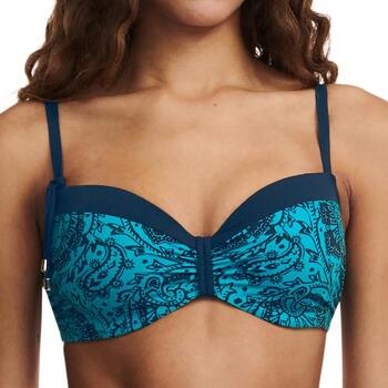 Chantelle Badmode Flowers Blau Gemoldefer Bikini BH