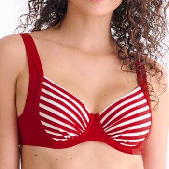Lisca Bademode Bondi Beach Rot/Weiß Unwattierter Bikini BH